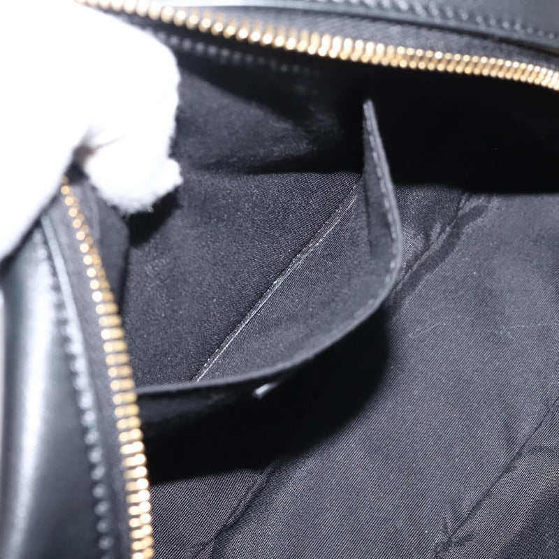 Versace Medusa Icon Front Slip Pocket Camera Quilted Leather Black Bag