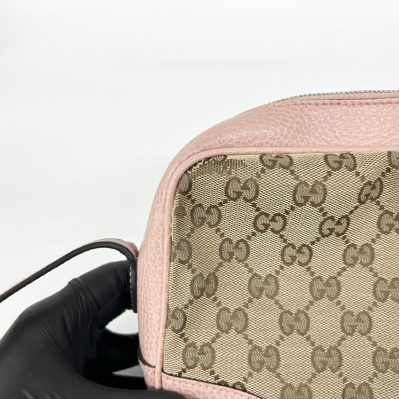 Gucci Bree Disco Gg Canvas With Leather Brown Bag