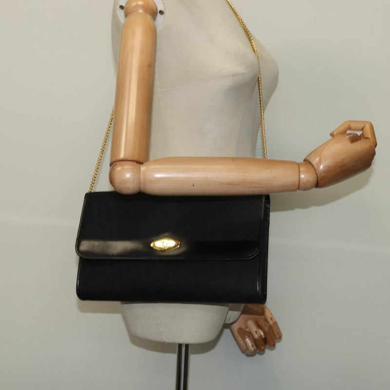Christian Dior Vintage Trotteur Chain Canvas Black Bag