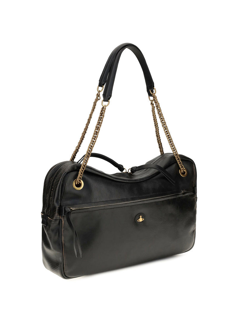 Vivienne Westwood Dolce Shoulder Bag — Black Calf Leather