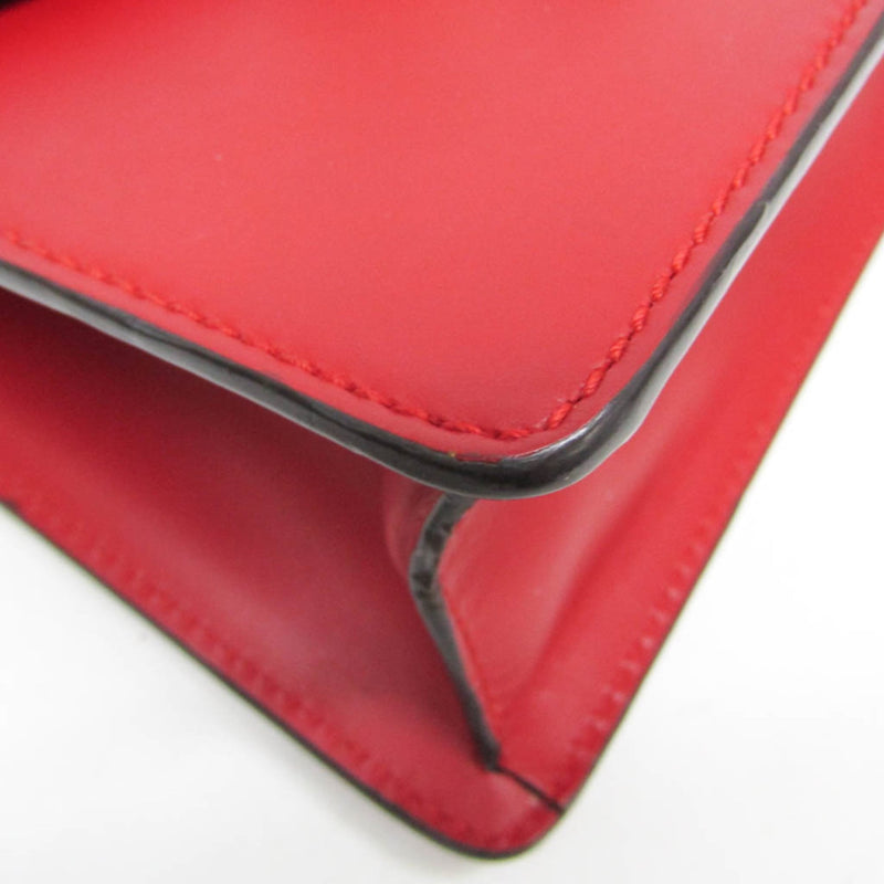 Gucci Sylvie Top Handle Leather Red Bag