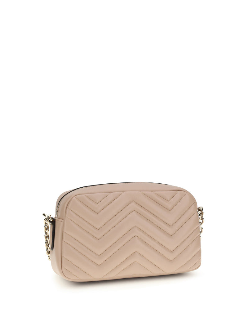 Gucci Gg Marmont Shoulder Bag — Beige Calf Leather