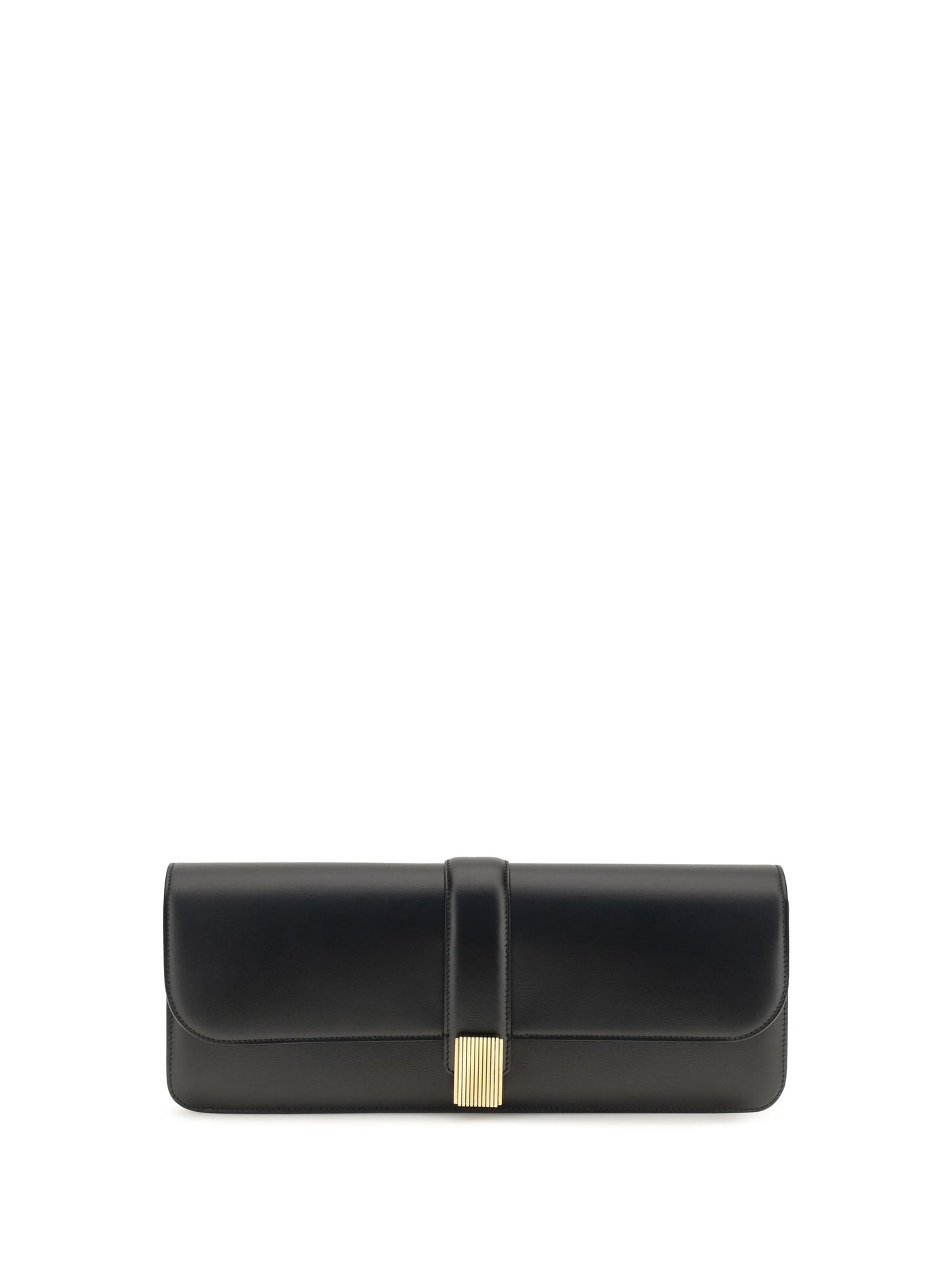Khaite Blake Clutch — Black Calf Leather Bos Taurus