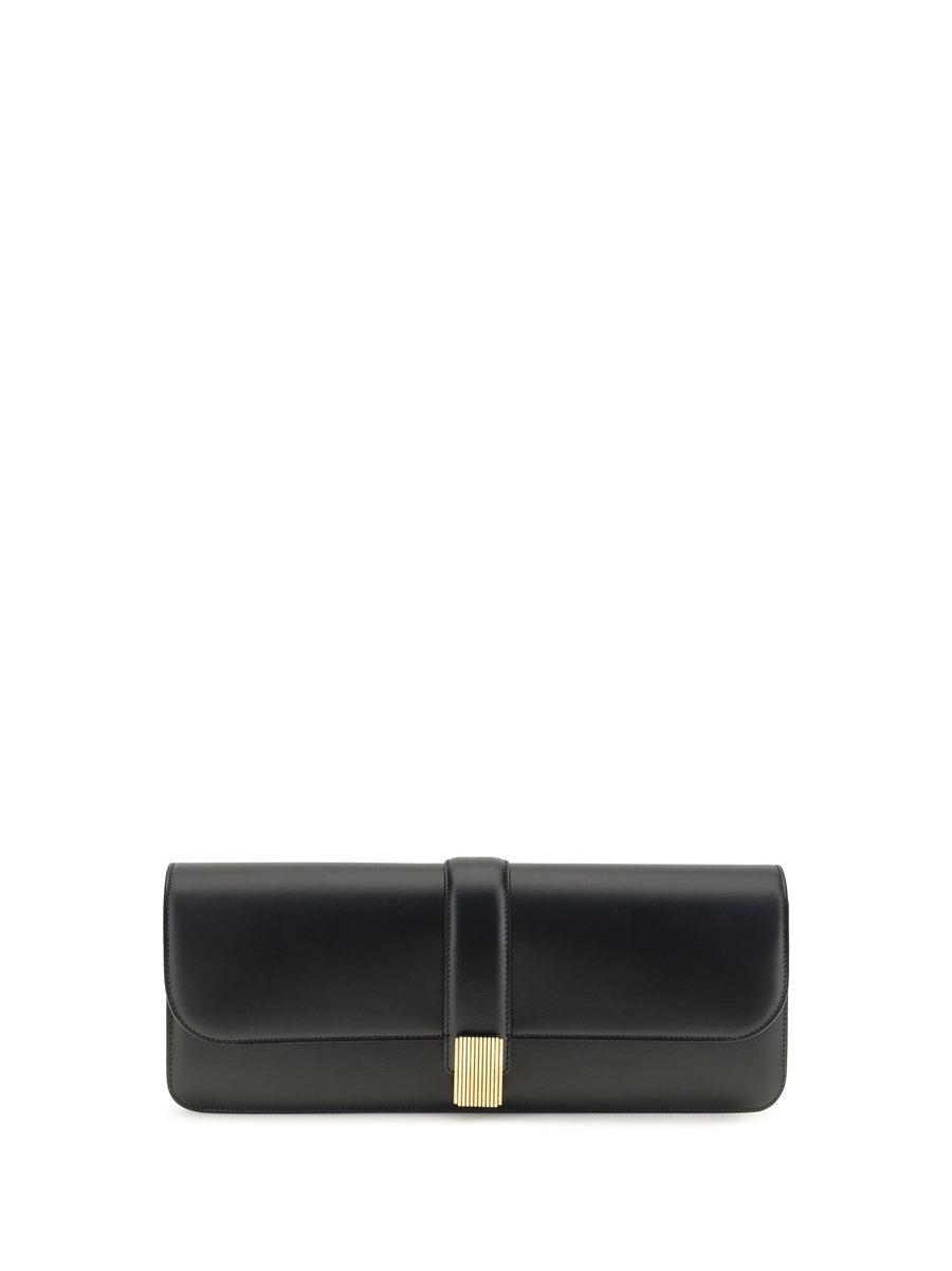 Khaite Blake Clutch — Black Calf Leather Bos Taurus