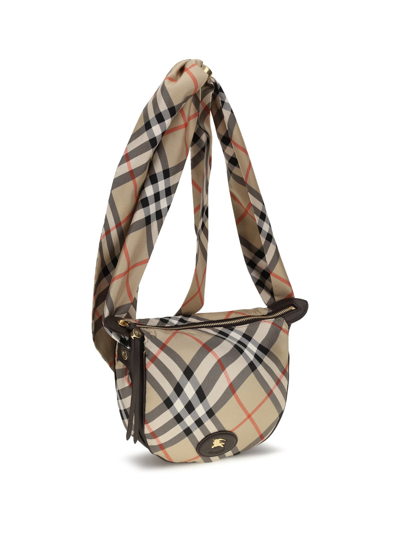 Burberry Ribbon Shoulder Bag — Beige Silk