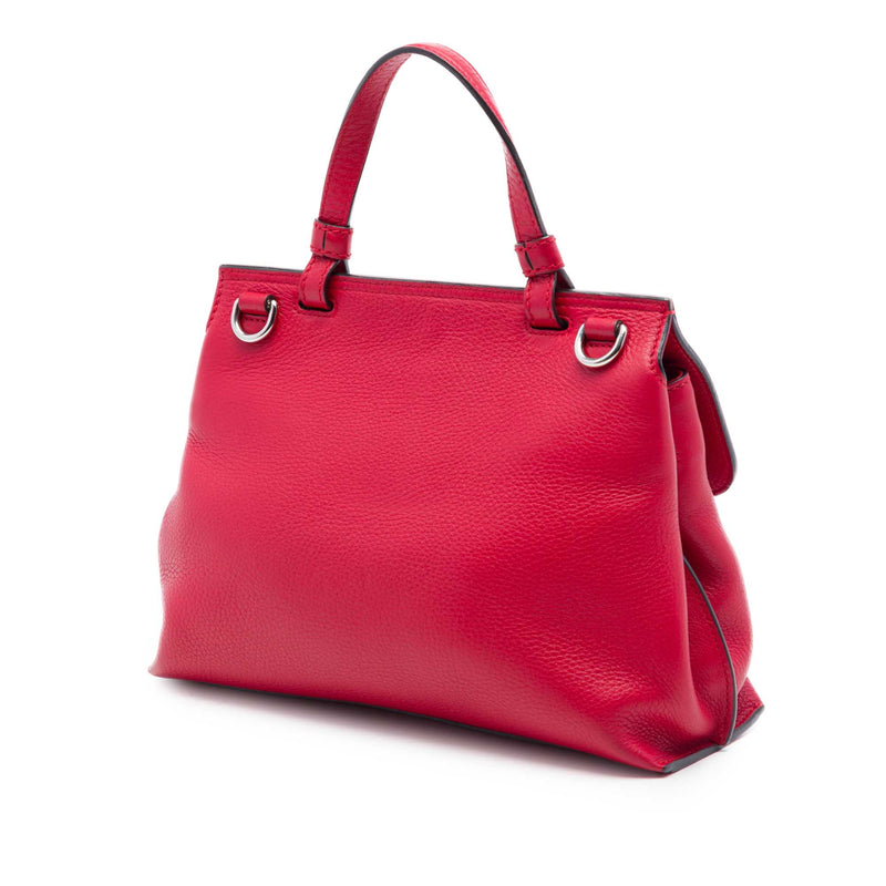 Small Calfskin Bamboo Daily Satchel - Image 2