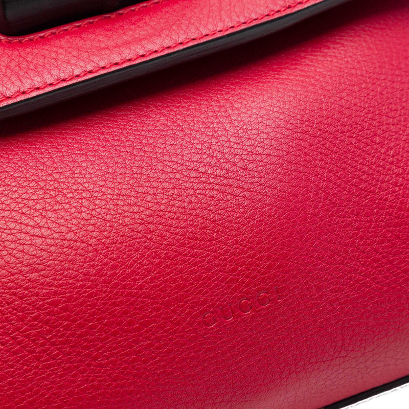 Small Calfskin Bamboo Daily Satchel - Image 5
