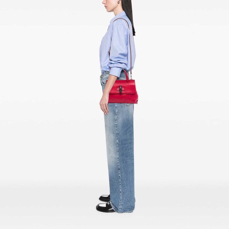 Small Calfskin Bamboo Daily Satchel - Image 6