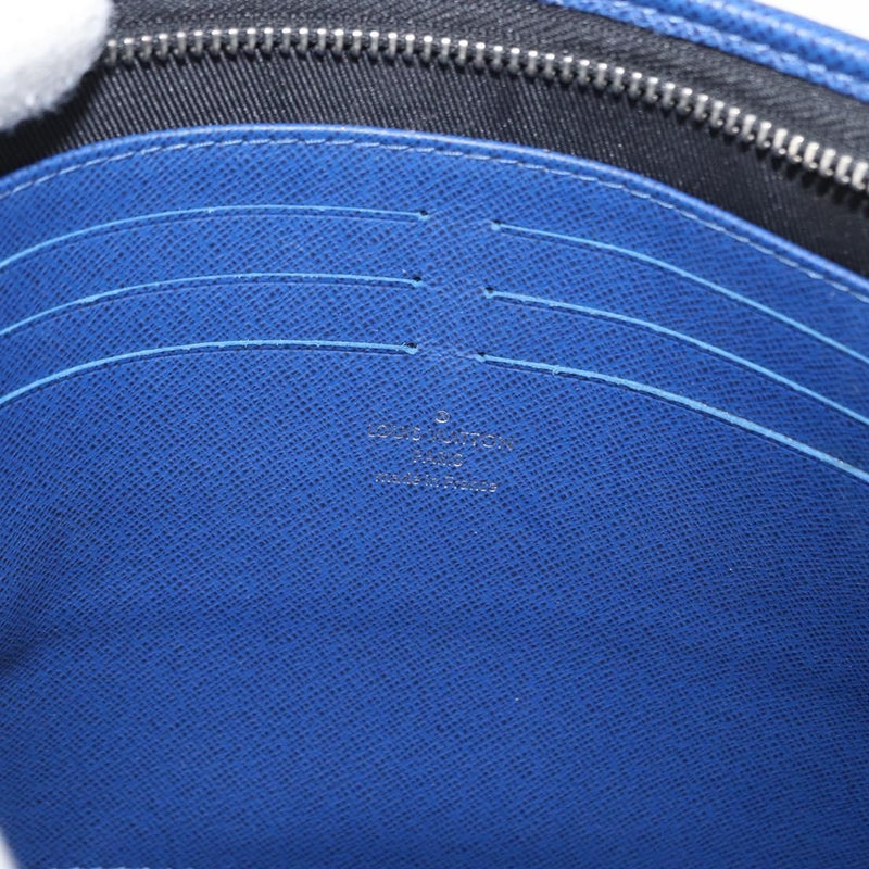 Louis Vuitton Pochette Voyage Taiga Leather Blue Bag