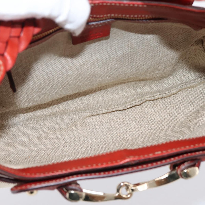 Gucci Horsebit Gg Canvas And Leather Beige Bag