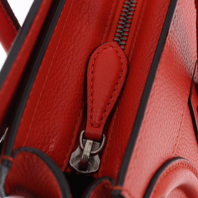 Celine Luggage Smooth Leather Red Bag