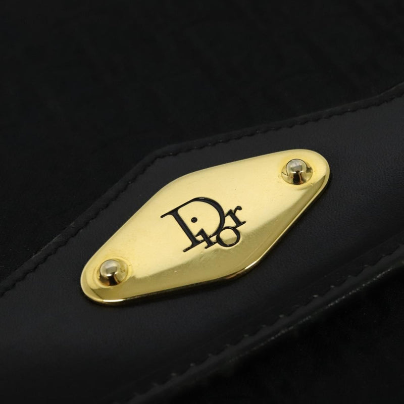 Christian Dior Vintage Trotteur Chain Canvas Black Bag