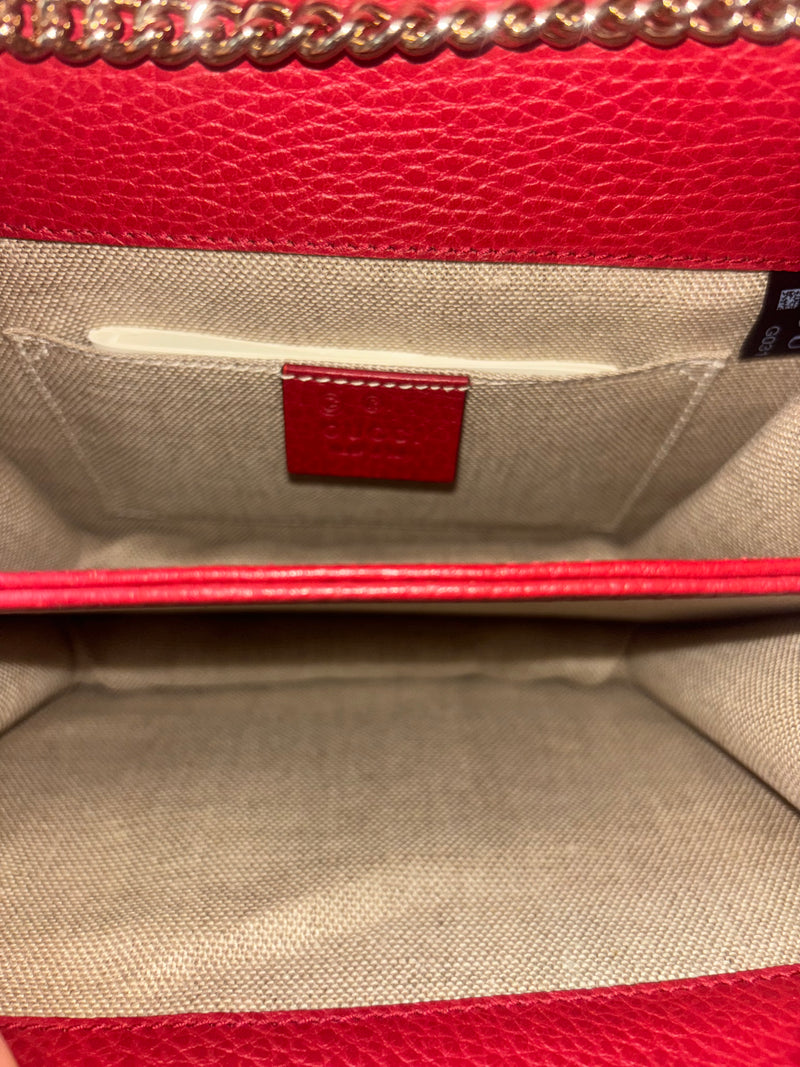 Gucci Interlocking Leather Burgundy Bag