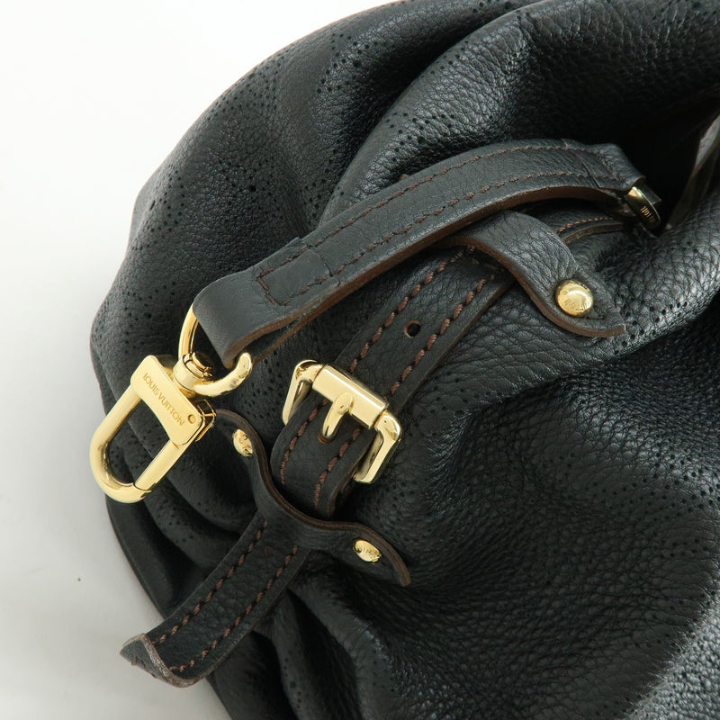 Louis Vuitton L Hobo Mahina Leather Black