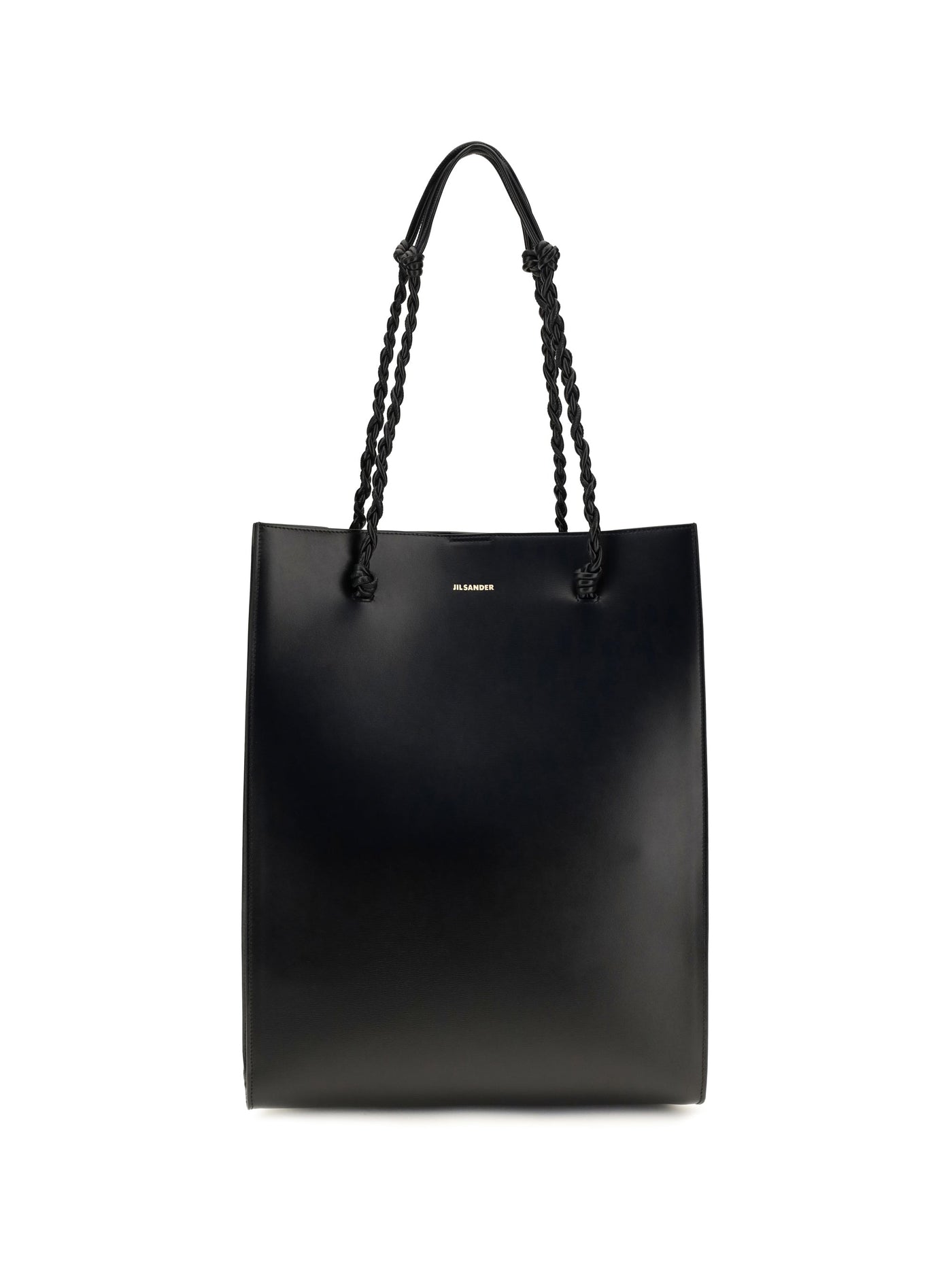 Jil Sander Tangle Shopping Ns Shoulder Bag — Black Calf Leather Bos Taurus