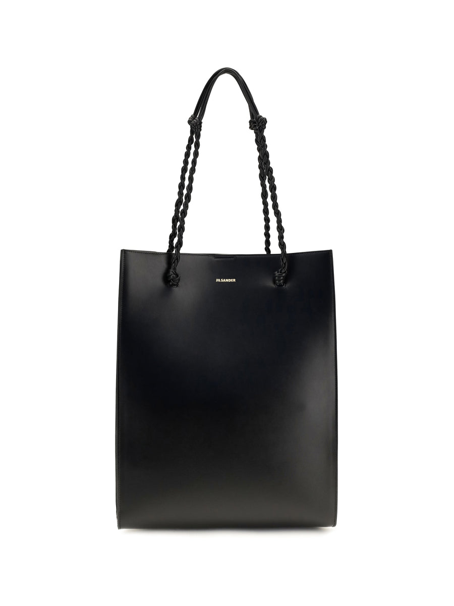 Jil Sander Tangle Shopping Ns Shoulder Bag — Black Calf Leather Bos Taurus