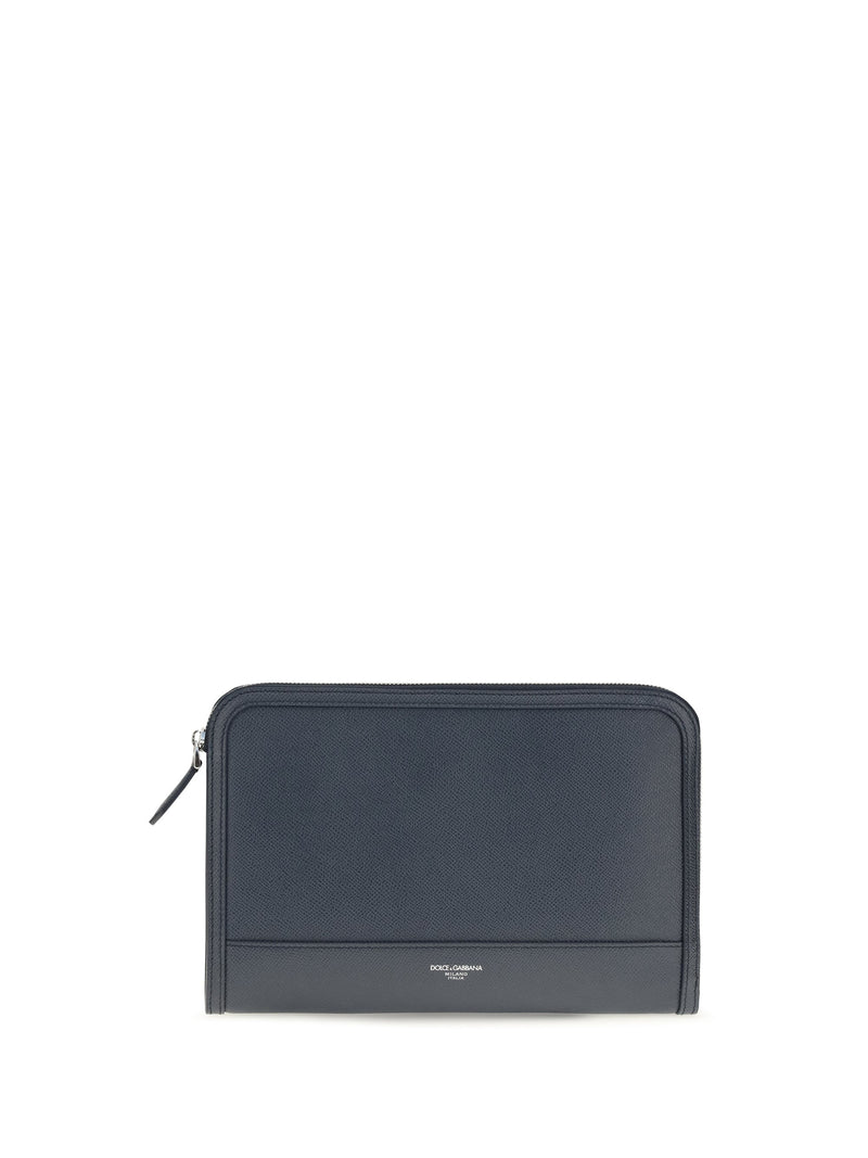 Dolce & Gabbana Atene Wallet — Blue Calf Leather