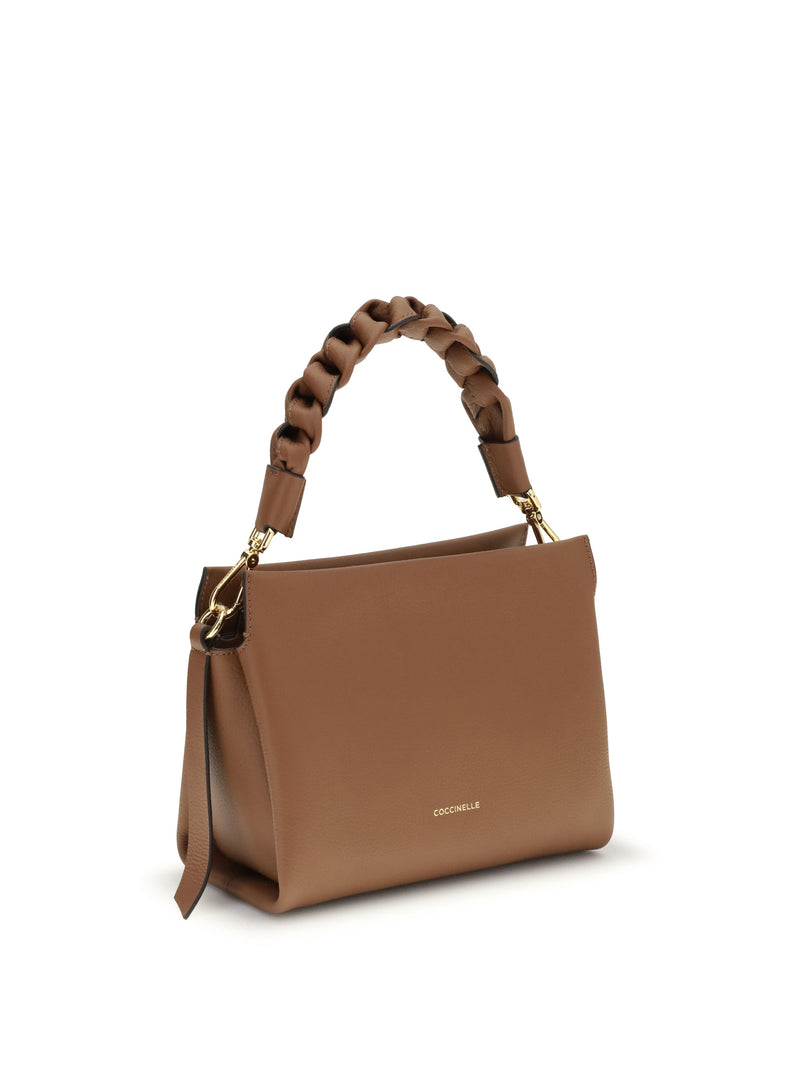 Coccinelle Boheme Shoulder Bag — Brown Calf Leather