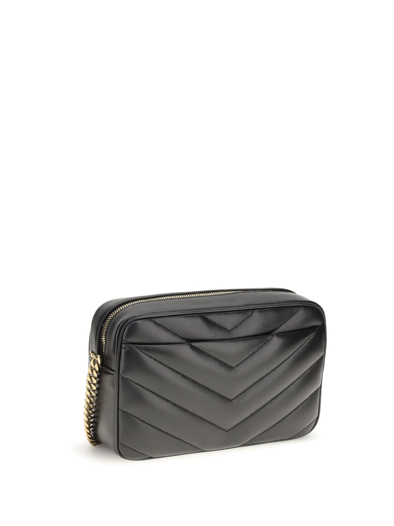 Saint Laurent Loulou Crossbody Bag — Black Lamb Leather