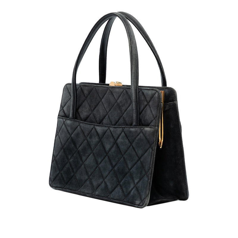 Quilted Suede Handbag - Image 2