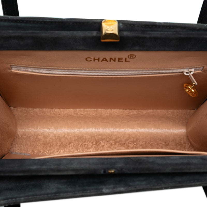 Quilted Suede Handbag - Image 4