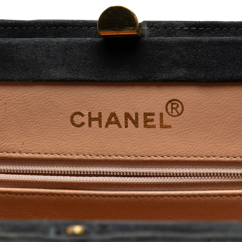 Quilted Suede Handbag - Image 5
