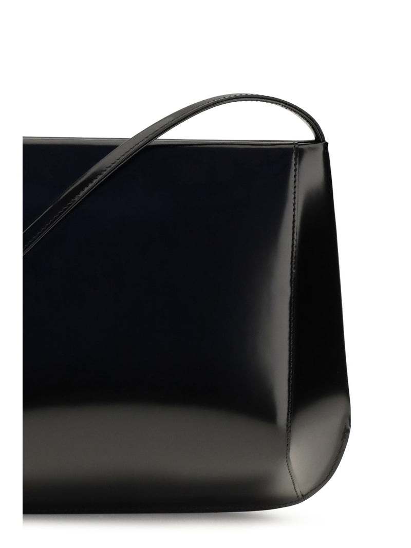 Fane Loge Crossbody Bag — Black Calf Leather