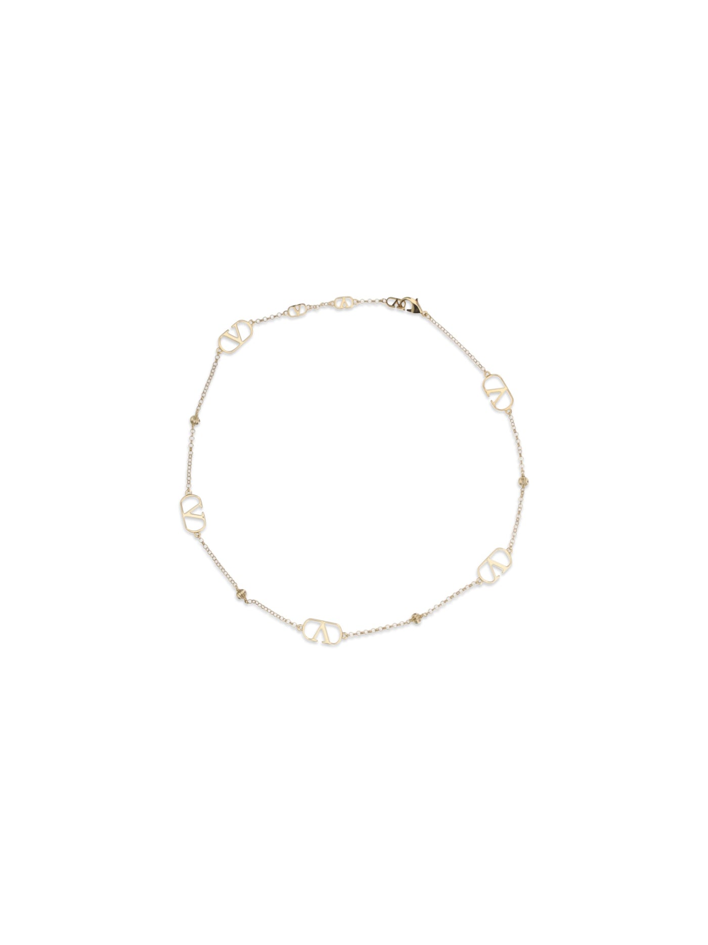 Valentino Garavani Vlogo Necklace — Gold Metal Necklaces