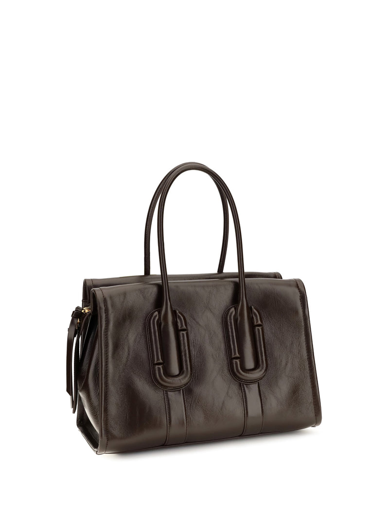 Marc Jacobs Babe City Tote Shoulder Bag — Brown Calf Leather Bos Taurus