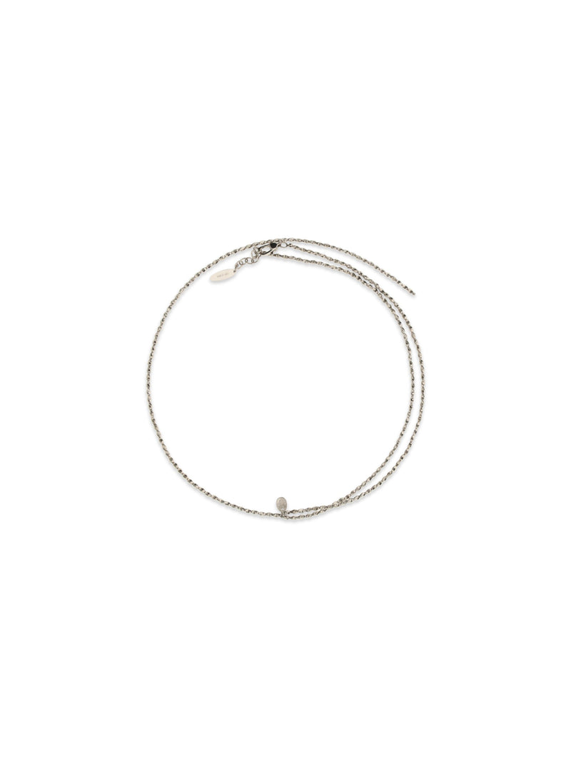 Brunello Cucinelli Double-Wrap Chain Necklace — Silver Metal Metallic Metallised Necklaces
