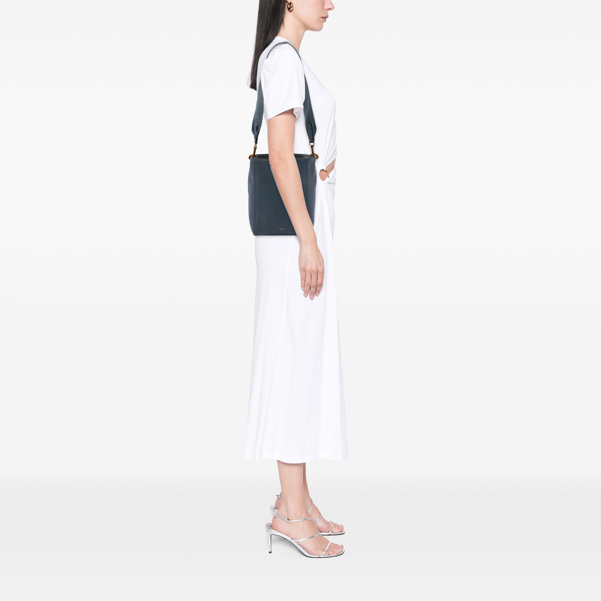 Small Soft Grained Calfskin Seau Sangle Bucket Bag - Image 6