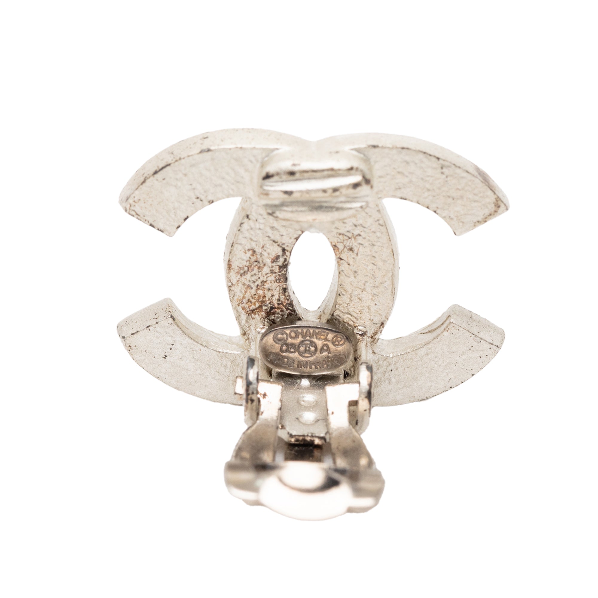 CC Gold Plated Pearl Stud Clip On Earrings - Image 3