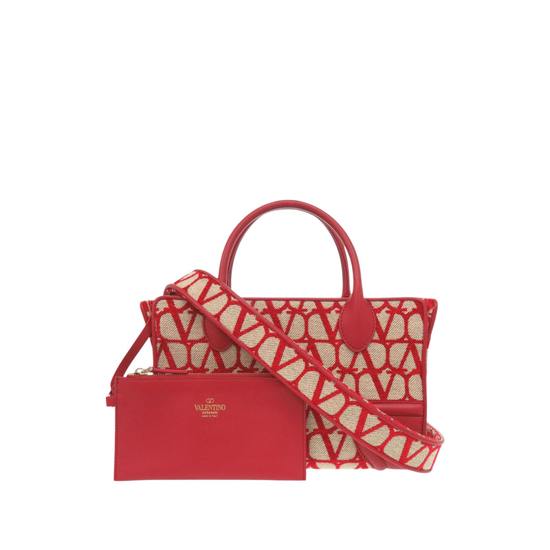 Leather Trimmed Toile Iconographe Satchel - Image 14