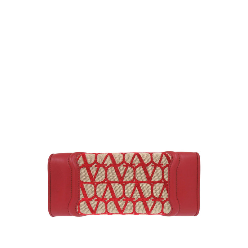 Leather Trimmed Toile Iconographe Satchel - Image 3