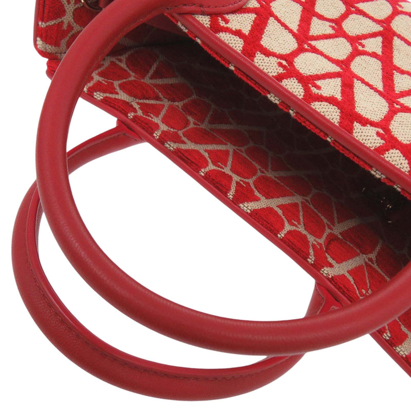 Leather Trimmed Toile Iconographe Satchel - Image 5