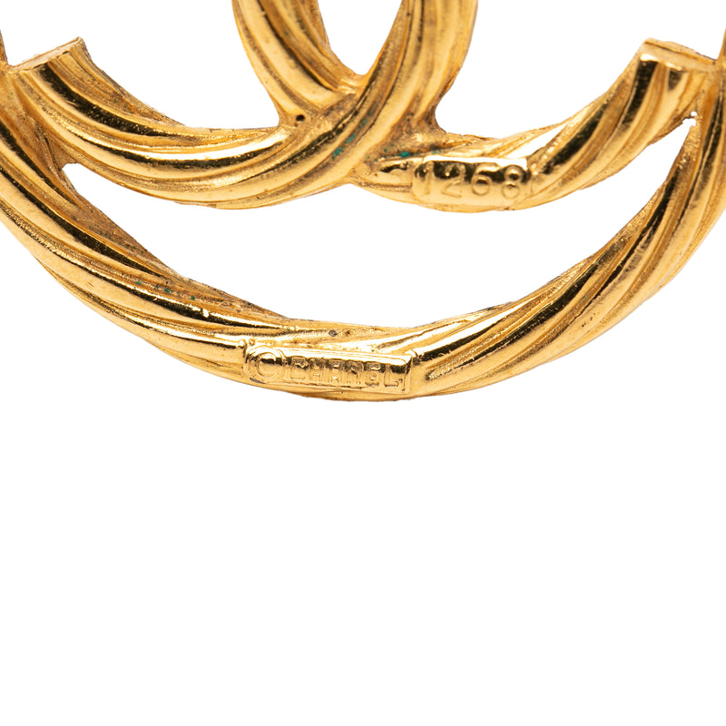 CC Gold Plated Round Brooch - Image 4