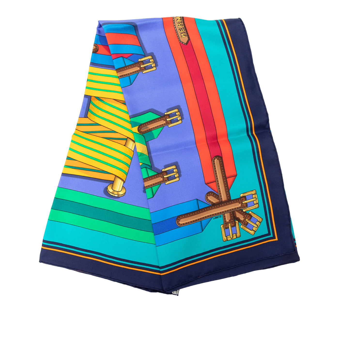 Les Sangles Silk Scarf 90 - Image 1