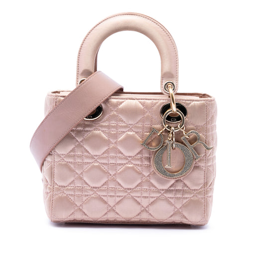 Small Satin Cannage Swarovski Lady Dior - Image 1
