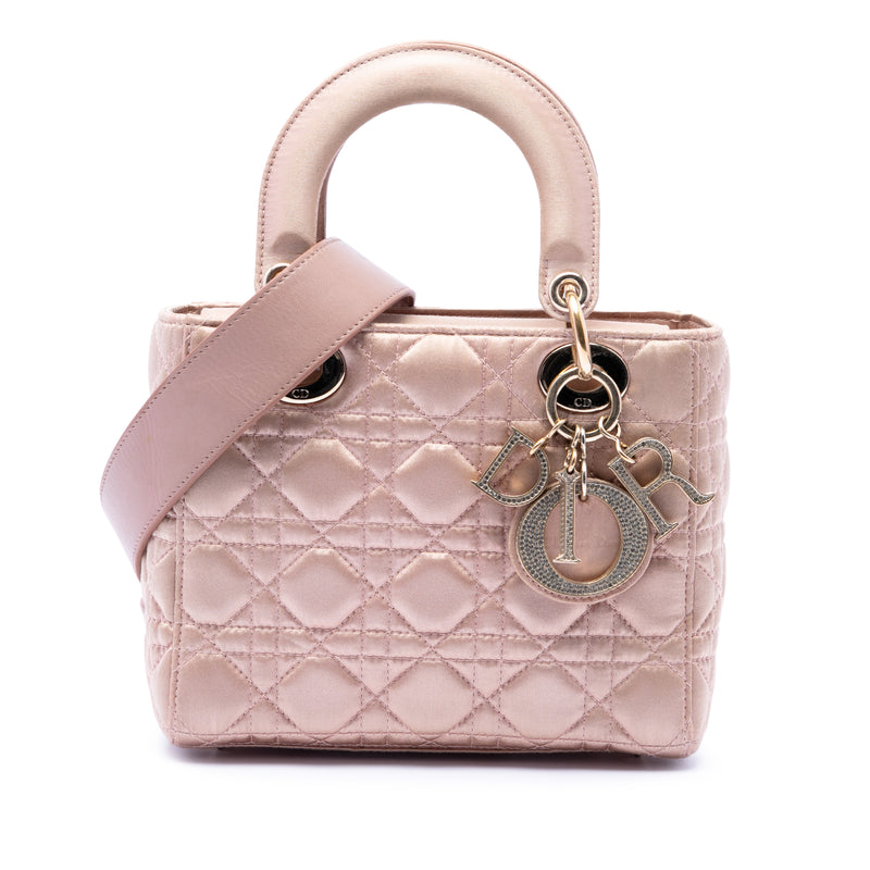 Small Satin Cannage Swarovski Lady Dior