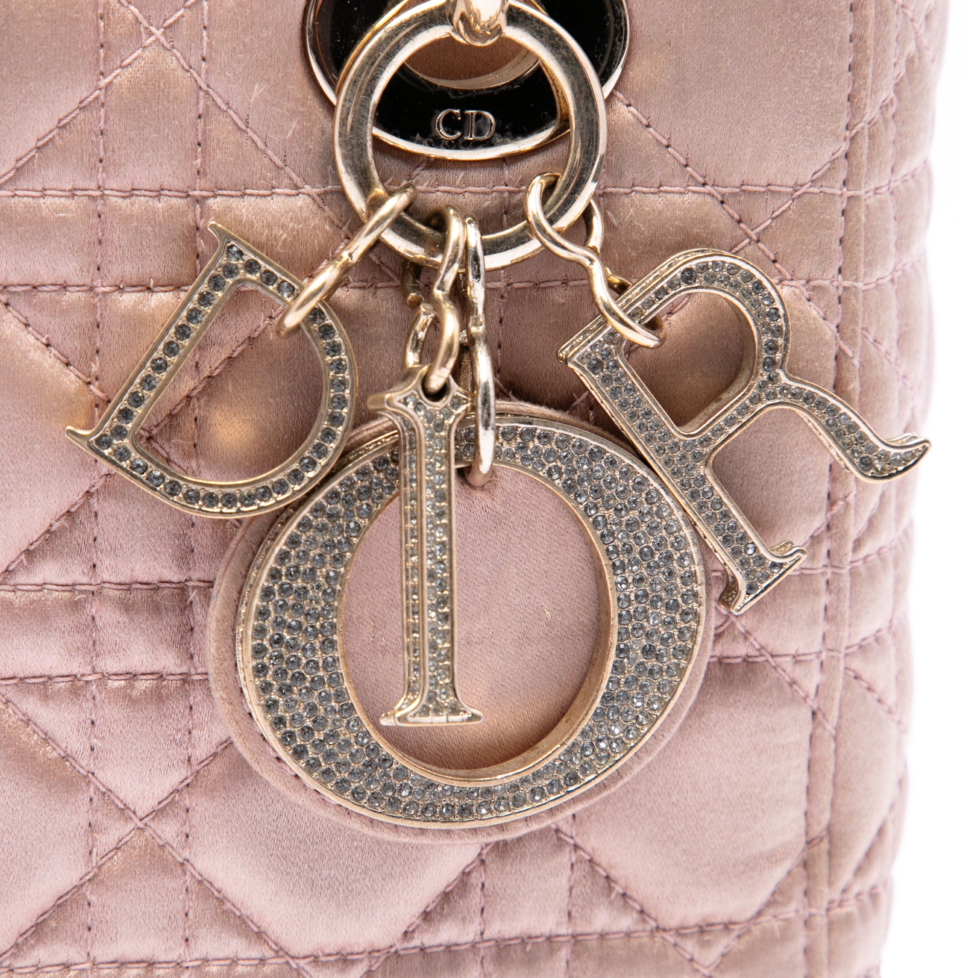 Small Satin Cannage Swarovski Lady Dior - Image 5