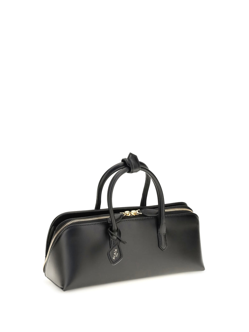 Alaïa Delta Top Handle Bag — Black Calf Leather