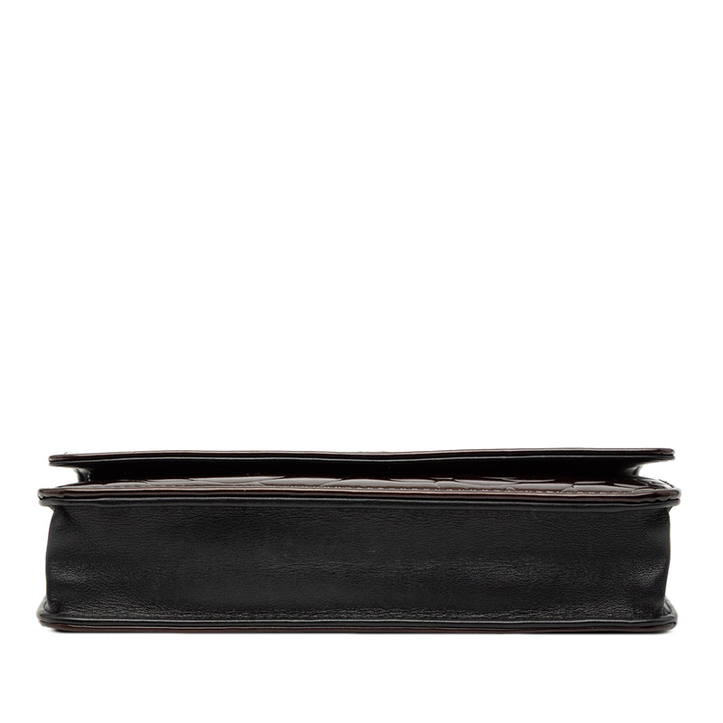 CC Embossed Patent Camellia Wallet On Chain - Image 3
