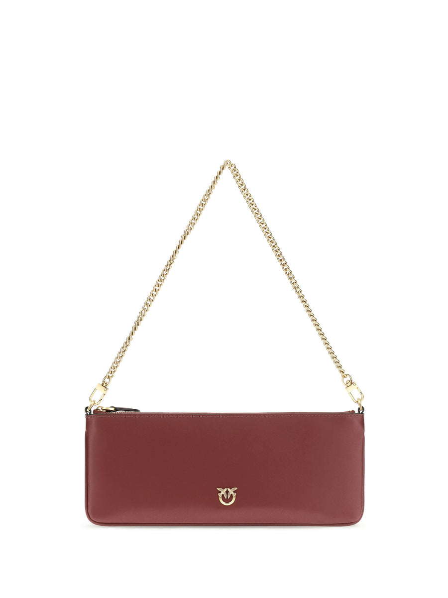 Pinko Calf Leather Shoulder Bag — Red