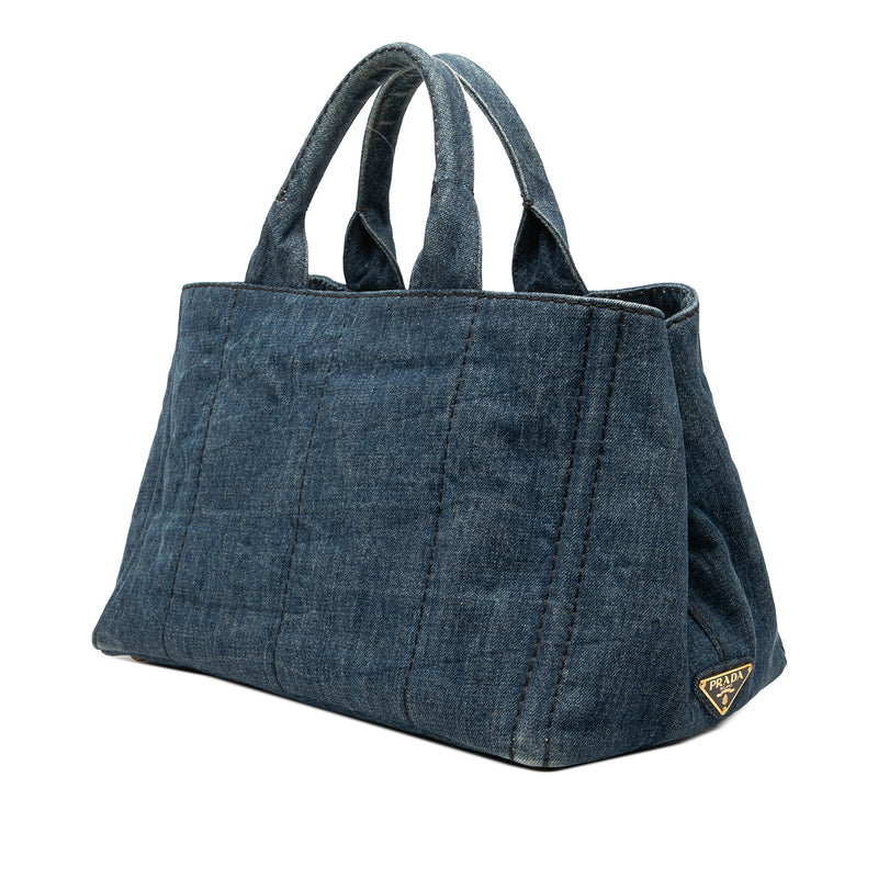 Large Denim Canapa Logo Tote - Image 2