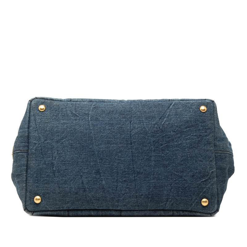 Large Denim Canapa Logo Tote - Image 3