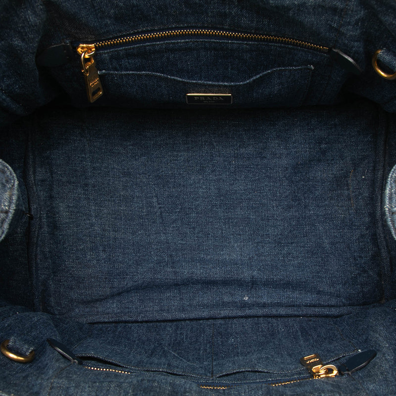 Large Denim Canapa Logo Tote - Image 4