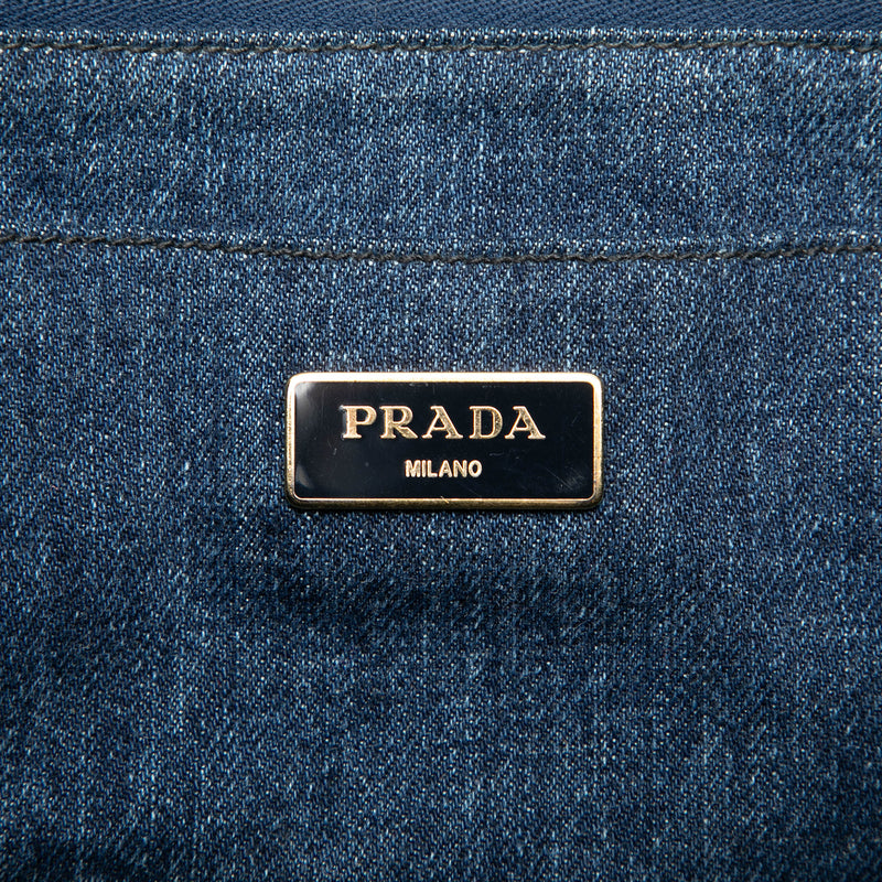 Large Denim Canapa Logo Tote - Image 5