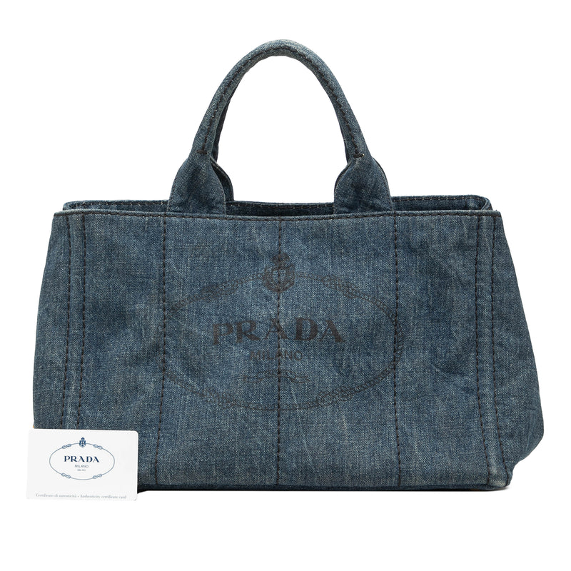Large Denim Canapa Logo Tote - Image 7