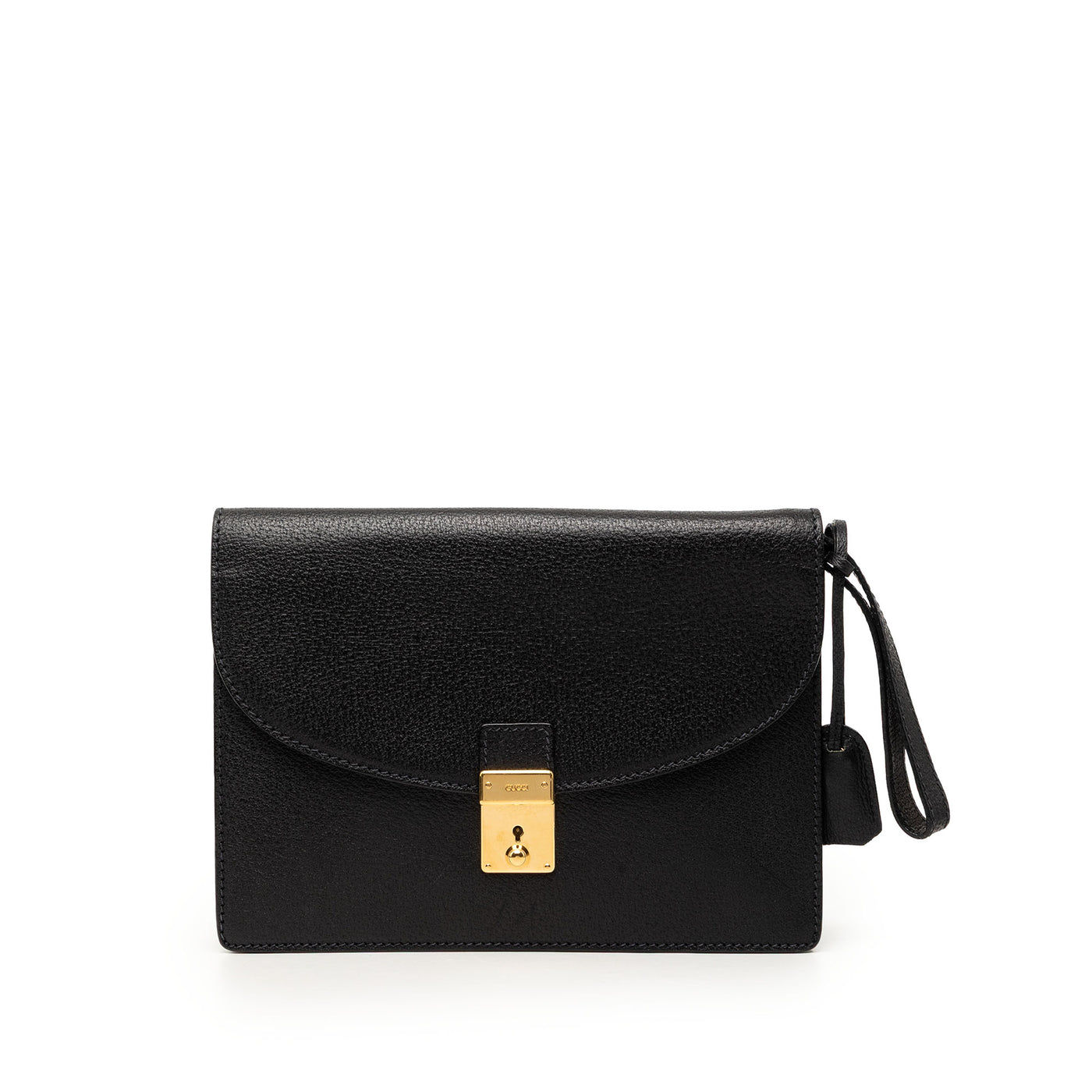 Calfskin Padlock Wristlet Clutch - Image 1
