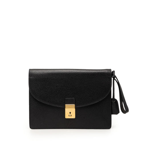 Calfskin Padlock Wristlet Clutch - Image 1